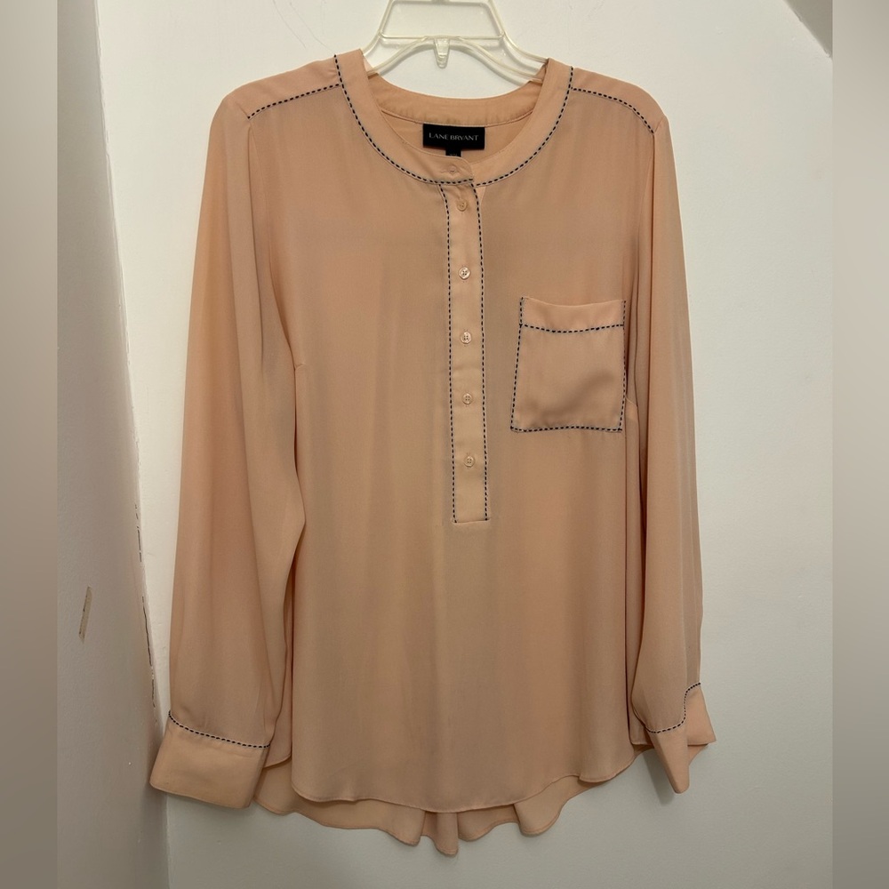 Lane Bryant Women's Blush Pink Blouse